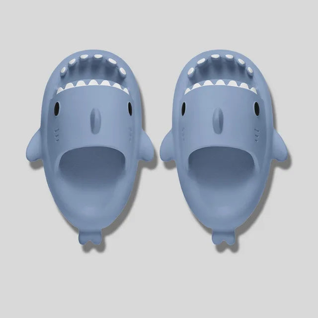 Ice Cream Shark Slippers Women's Slippers 2023 New Summer Indoor Outdoor Household Anti Slip Men Slippers Sandals 4cm Thick Sole