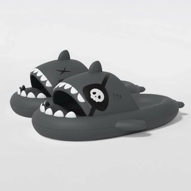 Pirate Shark Slippers Summer Women Cute Flip-Flop Men Home EVA Thick Bottom Slides Light Funny Sandals Couples Adult Beach Shoes