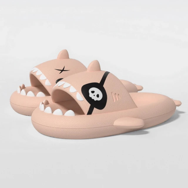 Pirate Shark Slippers Summer Women Cute Flip-Flop Men Home EVA Thick Bottom Slides Light Funny Sandals Couples Adult Beach Shoes