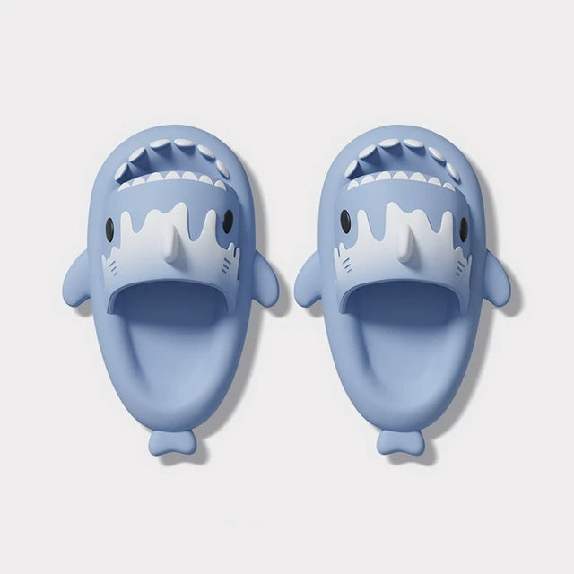 Ice Cream Shark Slippers Women's Slippers 2023 New Summer Indoor Outdoor Household Anti Slip Men Slippers Sandals 4cm Thick Sole