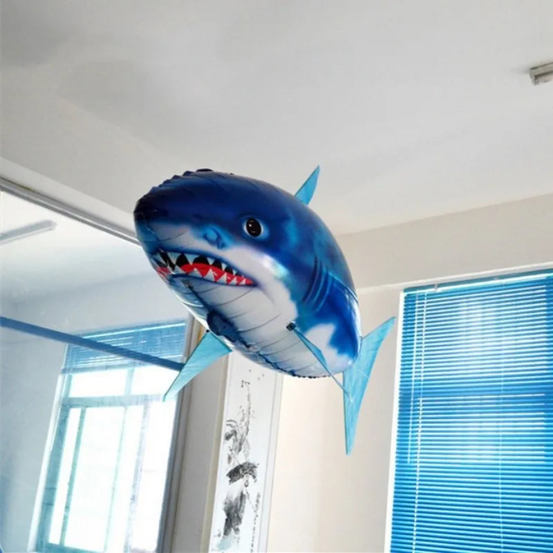 Remote Control Shark Toys Air Swimming RC Animal Infrared Fly Balloons Sharks Fish Toy For Children Christmas Gifts Decoration